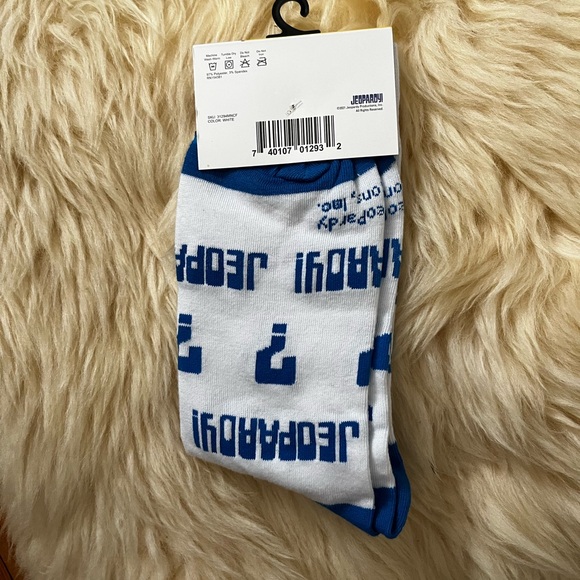 Crazy Socks Jeopardy Men’s Crew Socks - Picture 2 of 2